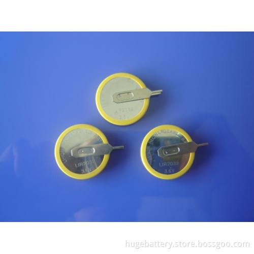 3.6V Rechargeble Lithium Button Cell LIR1632